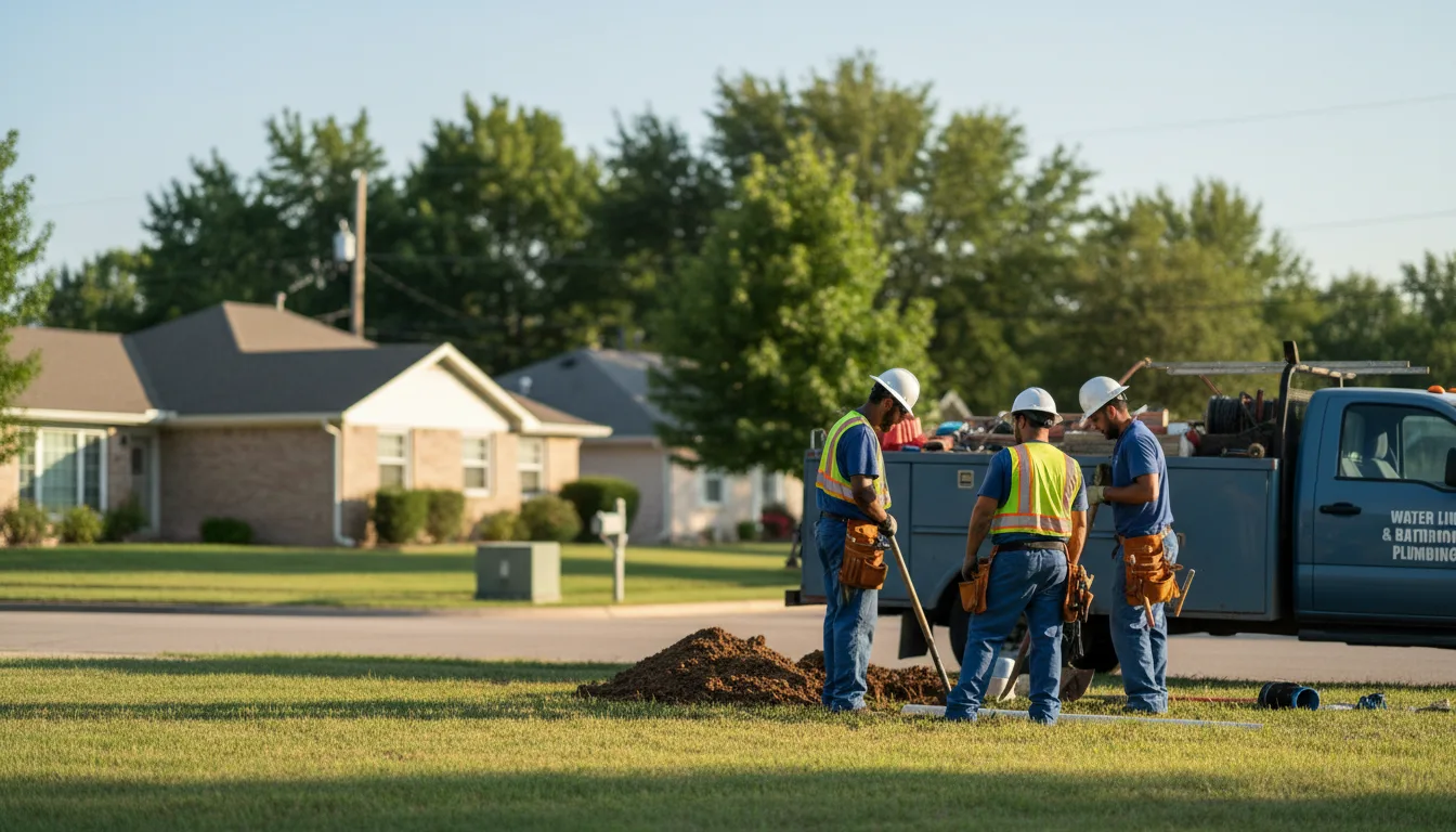 Residential water line and bathroom plumbing service in Williamstown, OH